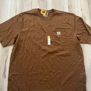Carhartt Brown Short Sleeve Tee Sturdy Workwear Essential NWT